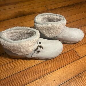 Free People Oak clog Boots with Shearling Cuff